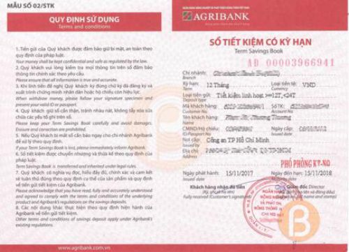Agribank - Chứng minh tài chính lùi ngày