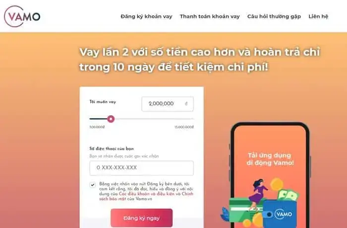 Vamo - Vay tiền nóng tư nhân tại Hà Nội
